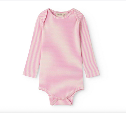 BEN PINK STRIPES ONESIE