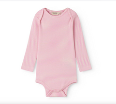 BEN PINK STRIPES ONESIE + FOOTED LEGGING SET