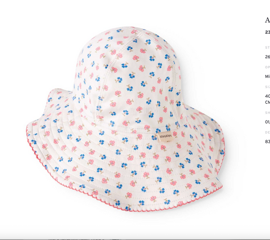 ALBA LONG SWIM HAT - MINI FLOWERS