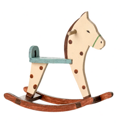 MAILEG MOUSE ROCKING HORSE - SPOTTED