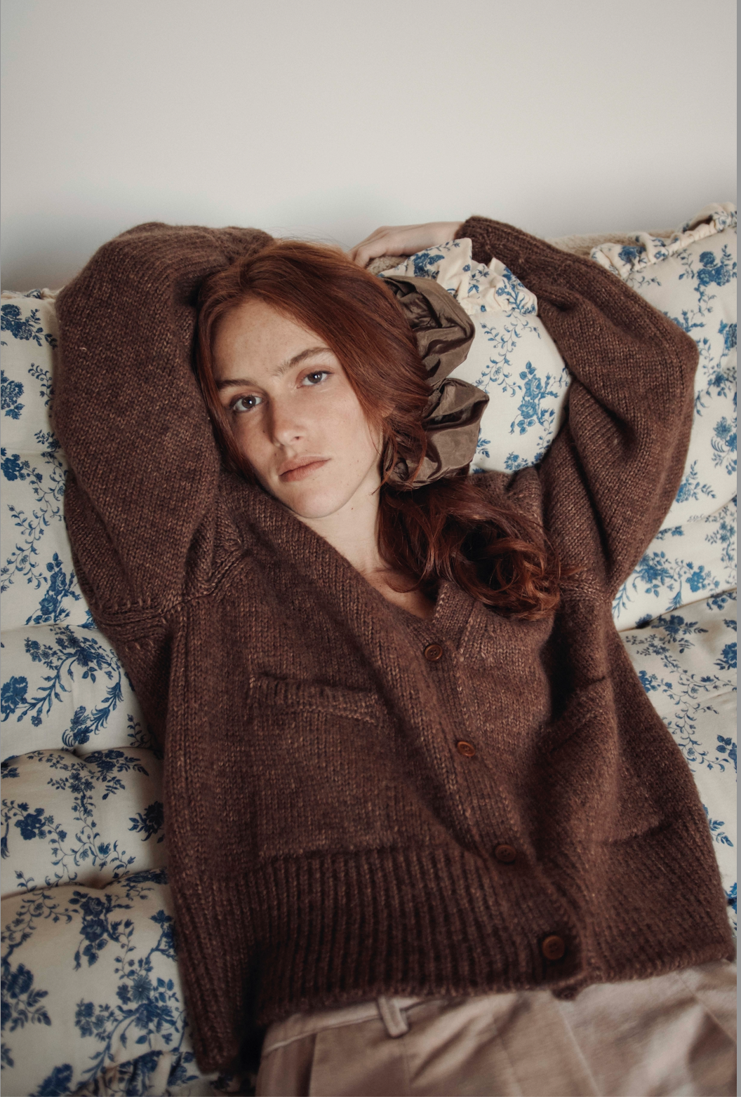 Emilet et Ida cardigan in chataigne brown