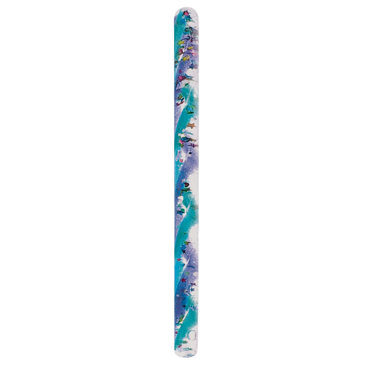 Decorative spatula with floral pattern on a white background
