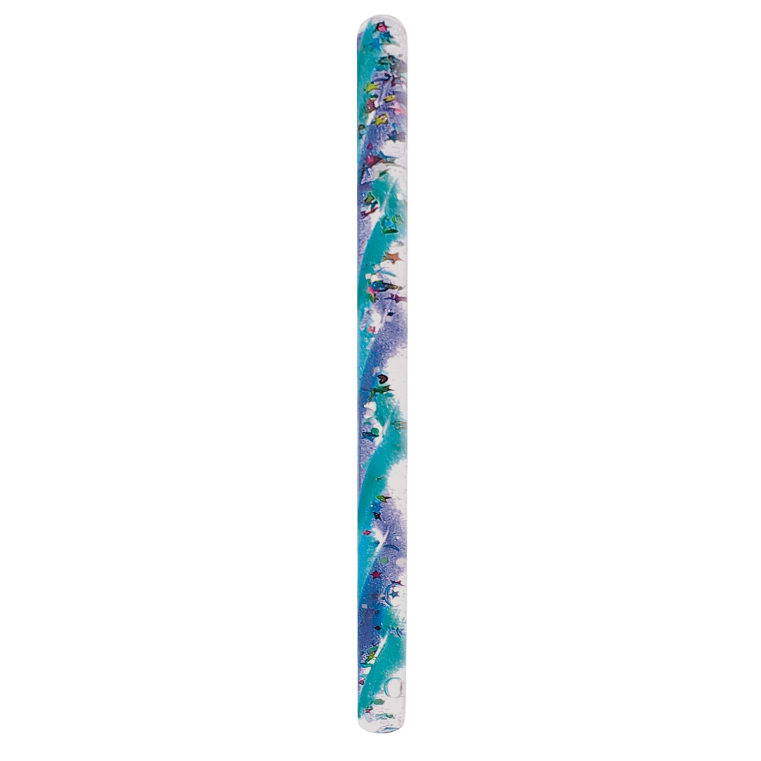 Decorative spatula with floral pattern on a white background