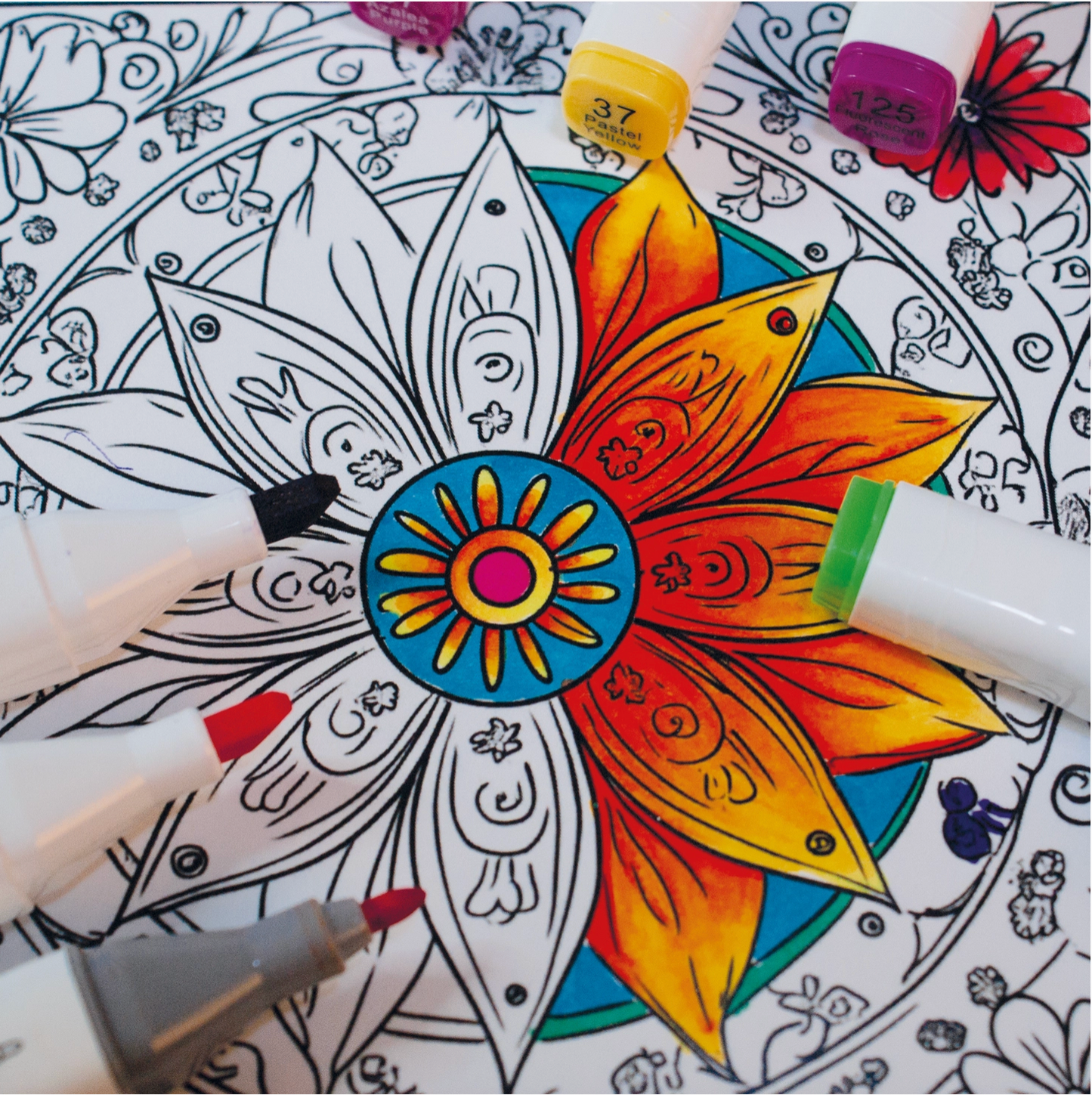 DUEL TIP PRIMARY ALCOHOL BASED MARKERS - 48 SET