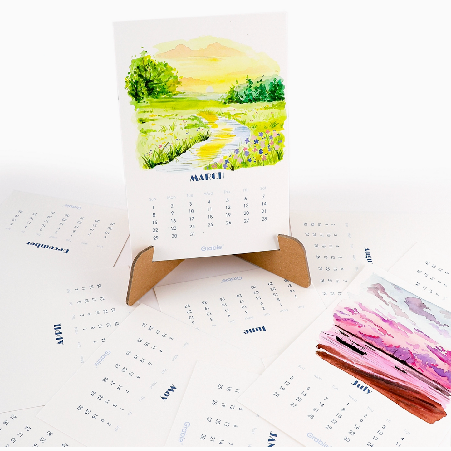 2026 12-MONTH WATERCOLOR CALENDAR