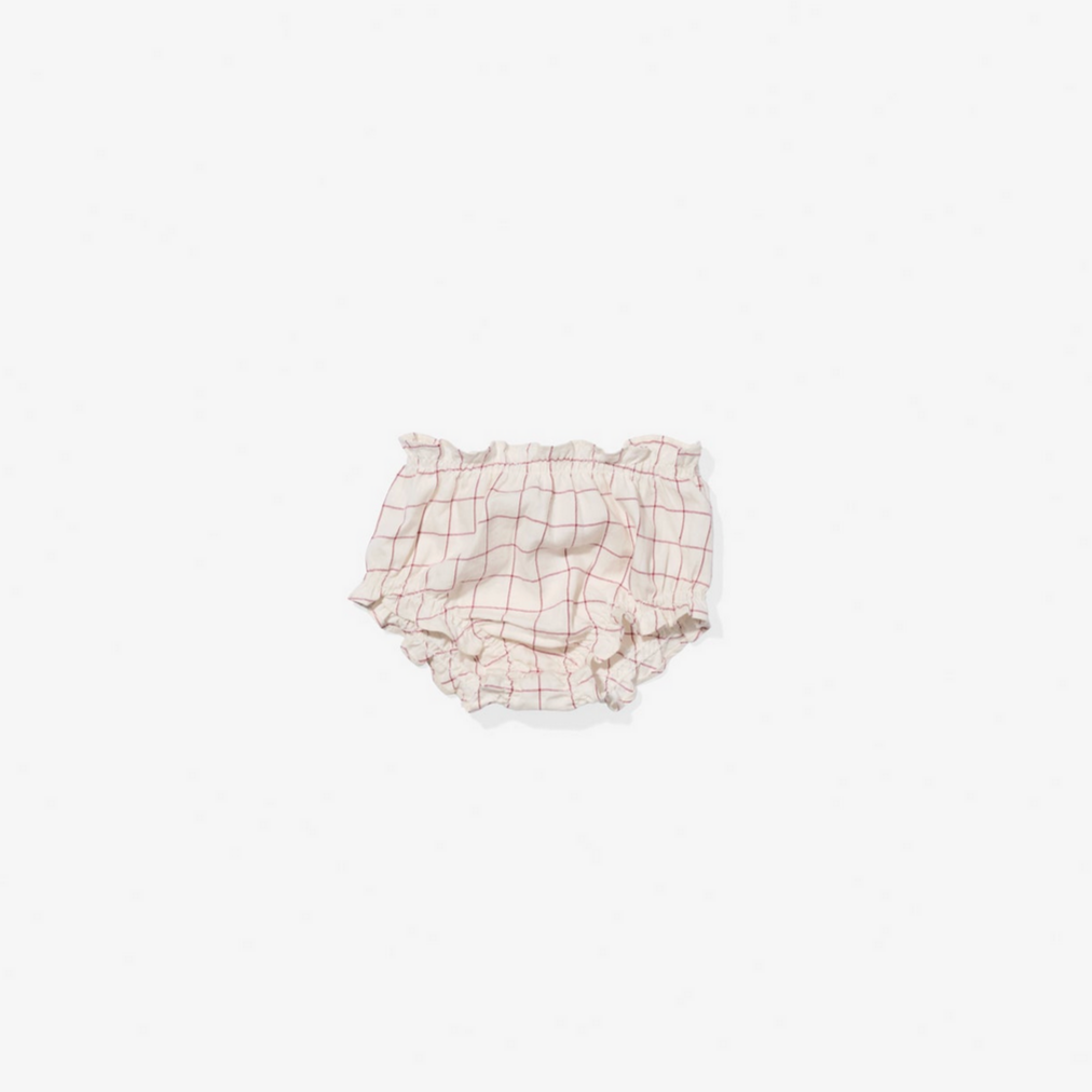 Plaid baby bloomers on a white background