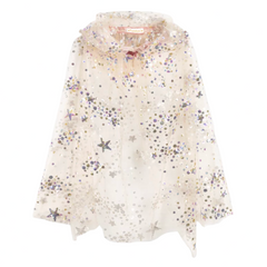 SEQUIN EMBROIDERED CAPE - MULTICOLORED