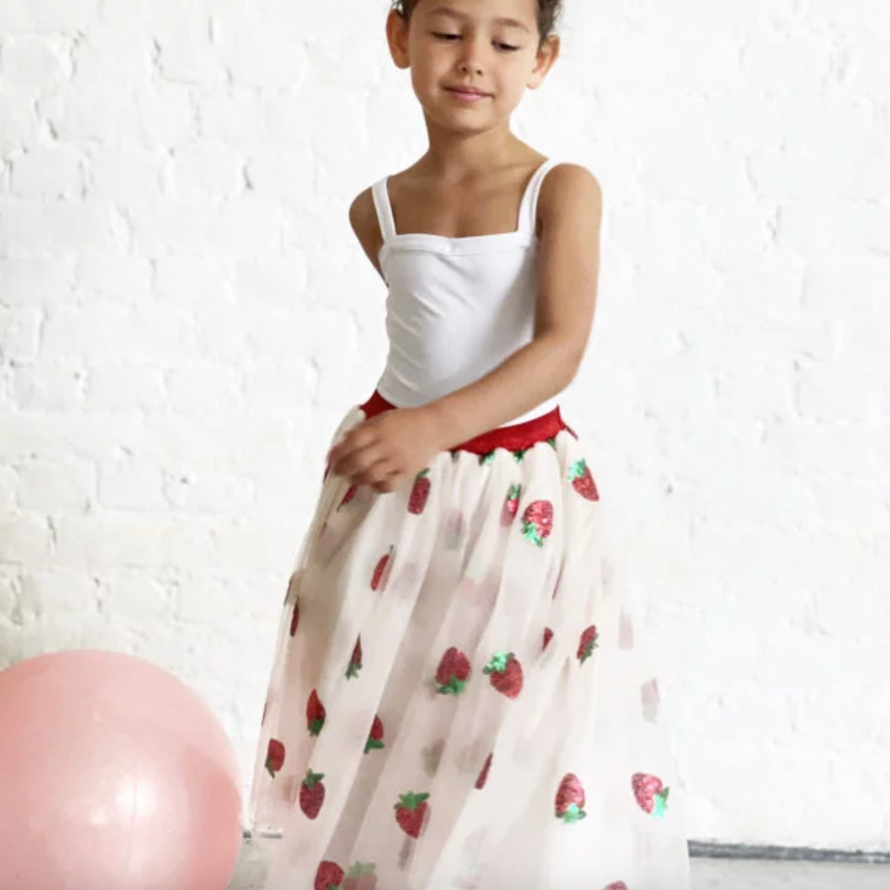 STRAWBERRY SEQUIN SKIRT