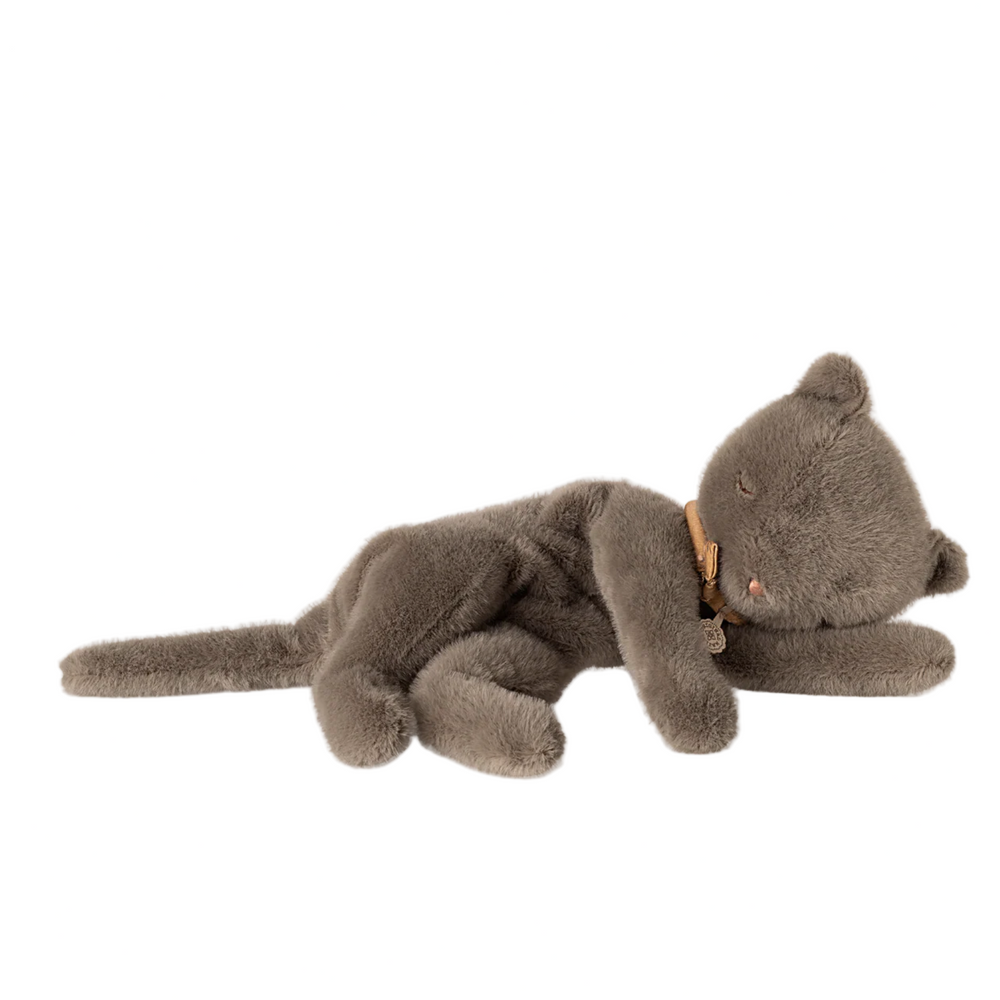 MAILEG SLEEPING CAT PLUSH - GRAY