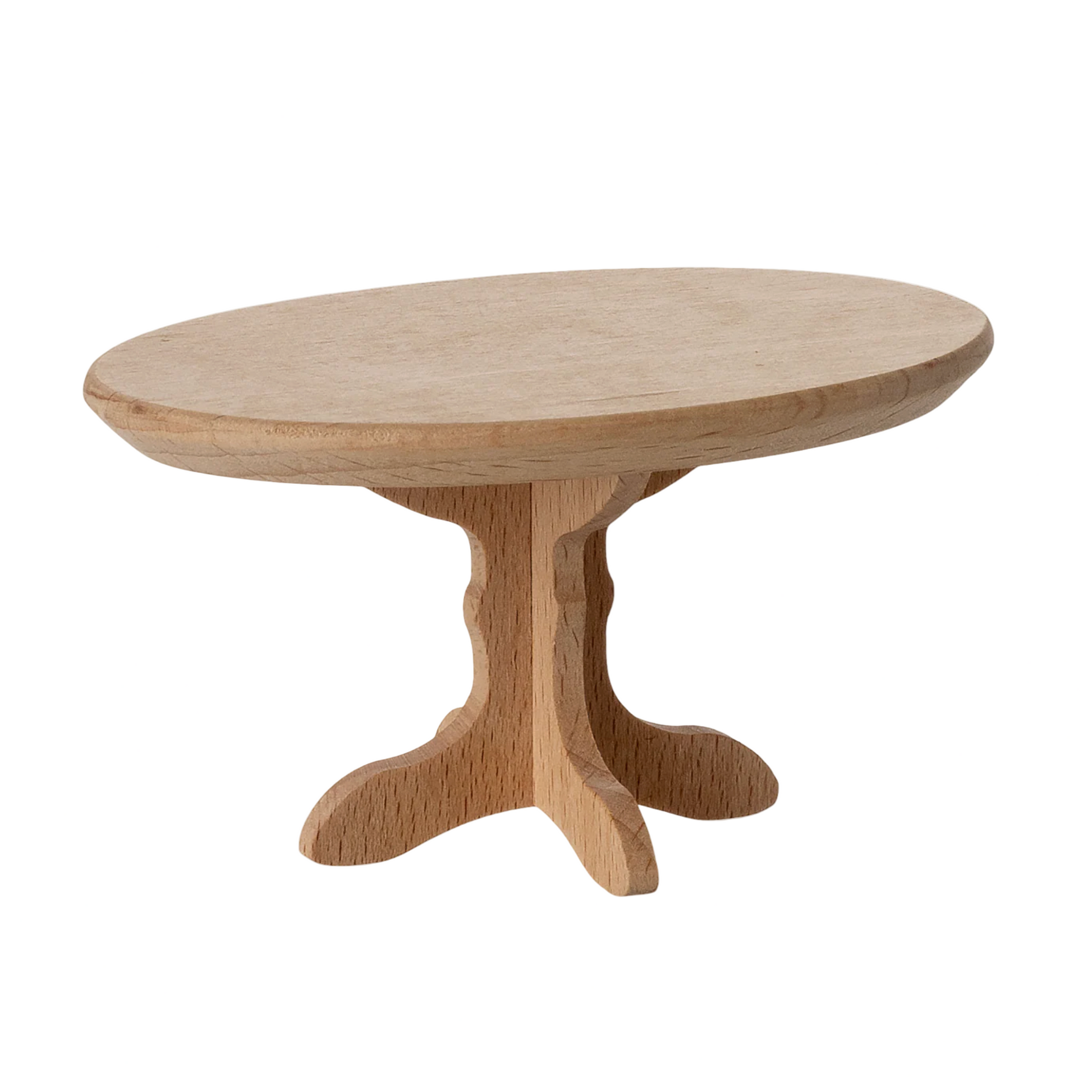 Wooden round table on a computer screen with a browser interface visible