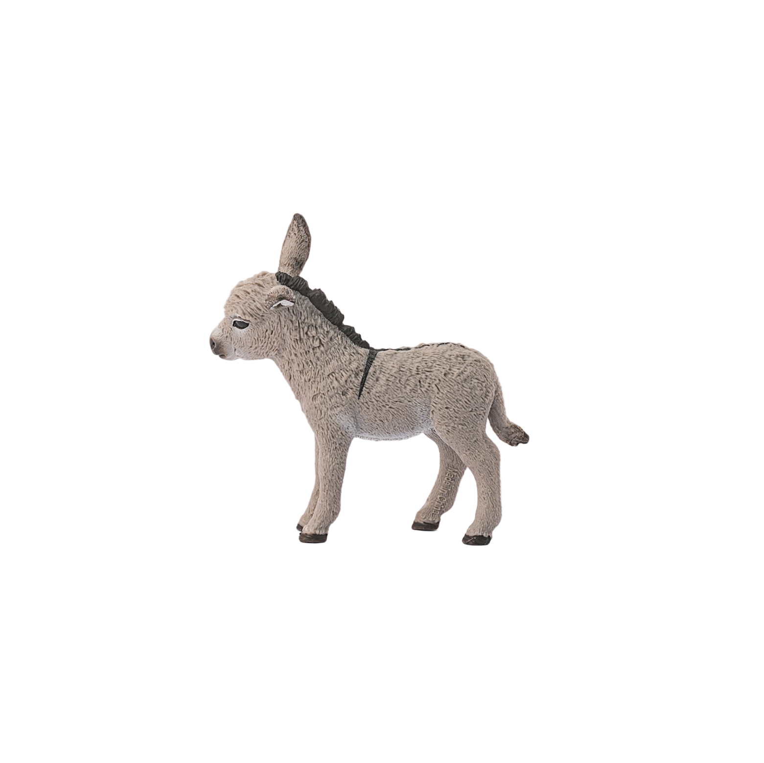 Stuffed donkey toy on a white background