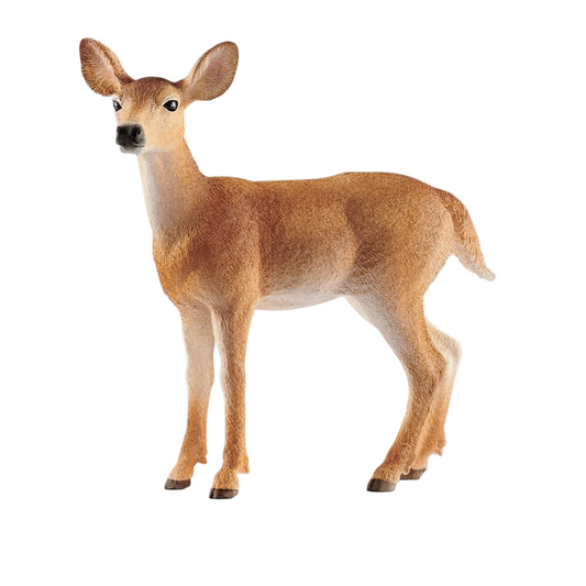 Deer figurine on a white background