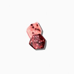 LUCKY DICE CLAW HAIR CLIP - PINK