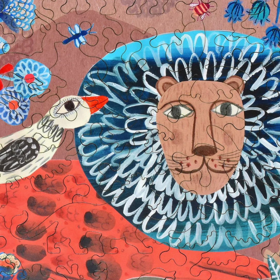 THE LION AND THE BIRD WOOD PUZZLE