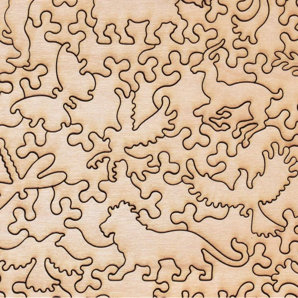 THE LION AND THE BIRD WOOD PUZZLE