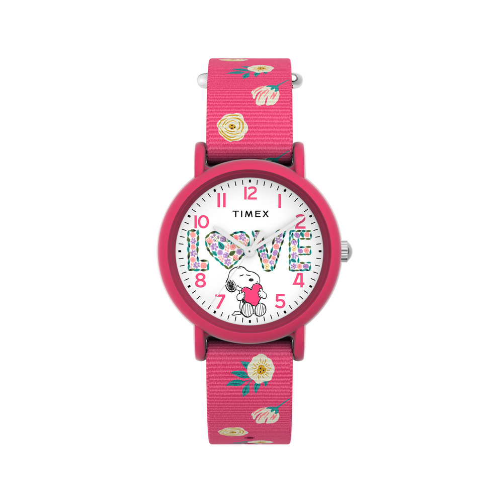 TIMEX x PEANUTS COLOR RUSH FLORAL STRAP WATCH
