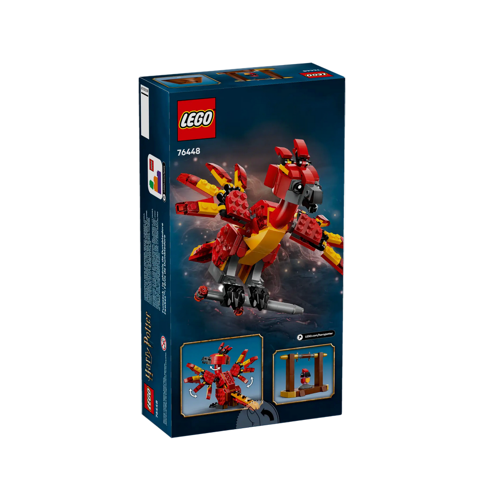 LEGO set packaging with dragon design on a blue background