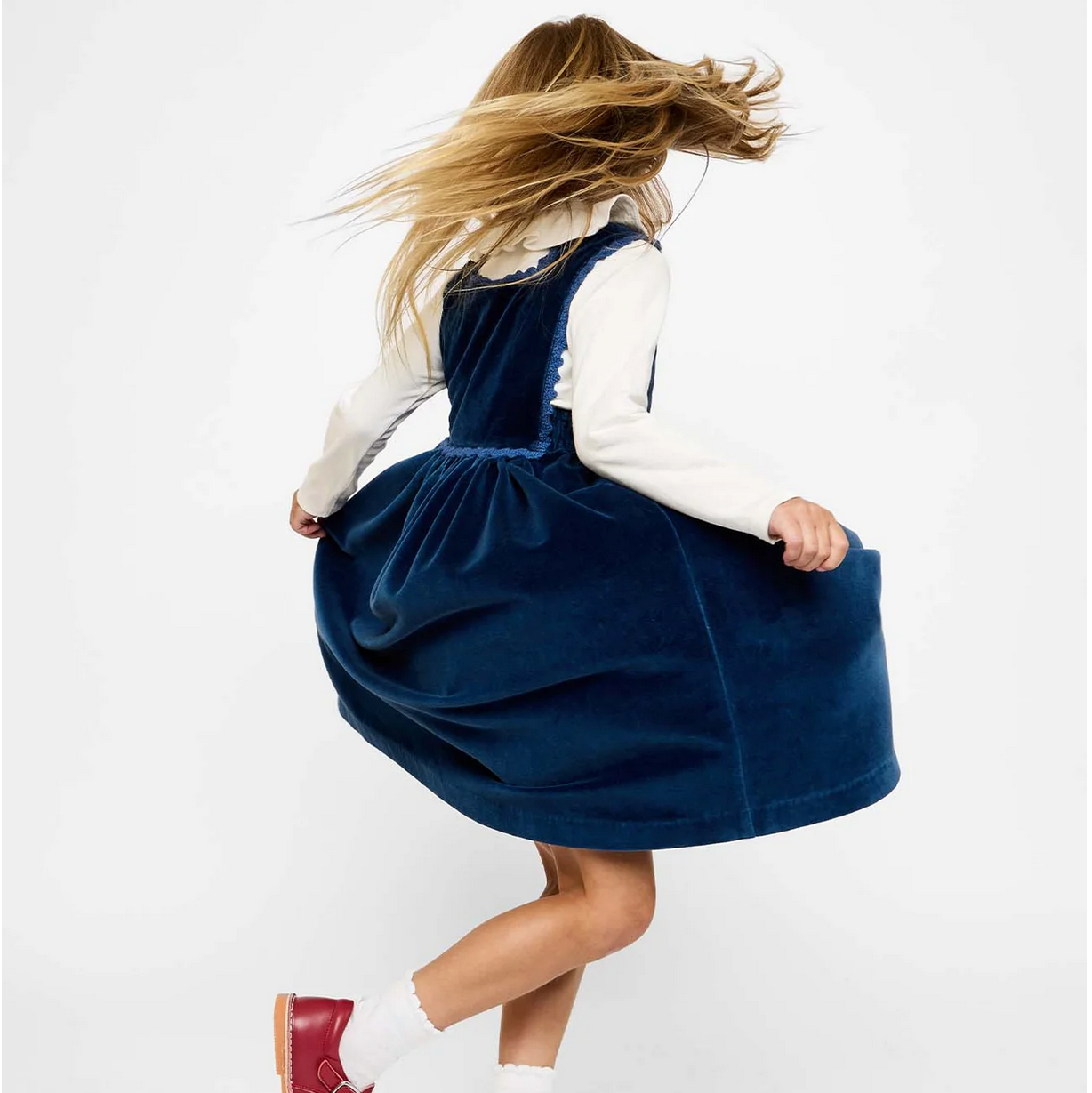 DOROTHY VELVET DRESS - PETROL