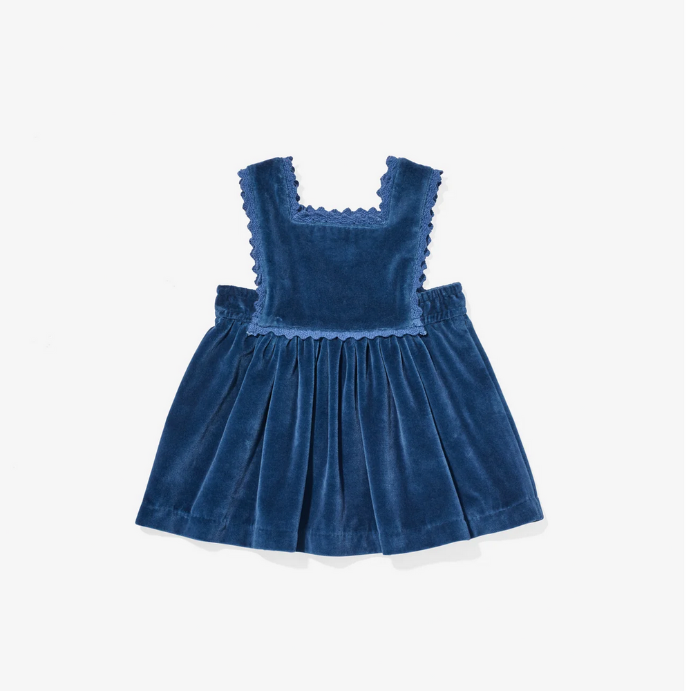 DOROTHY VELVET DRESS - PETROL