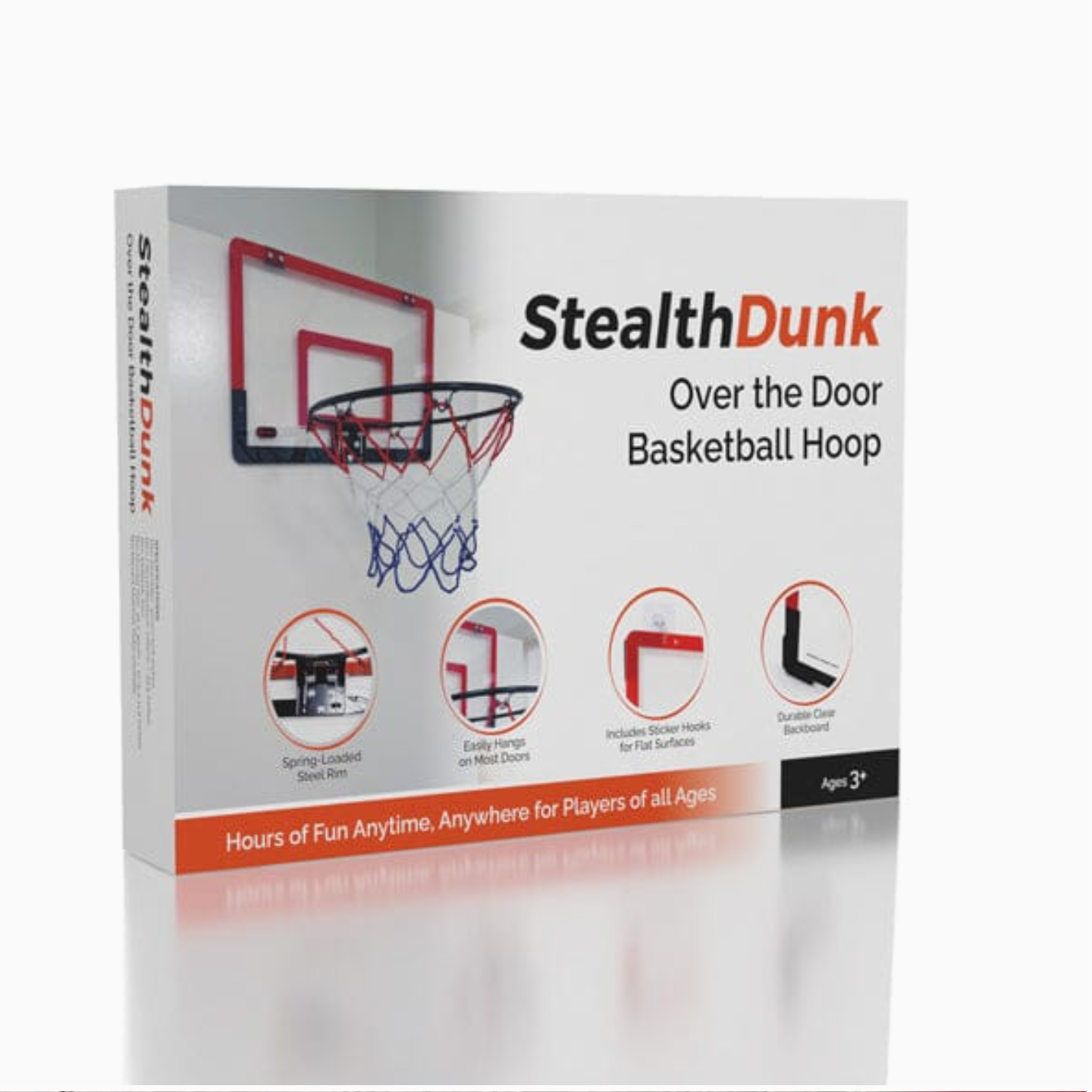 STEALTHDUNK: INDOOR HOOP WITH CLEAR BACK