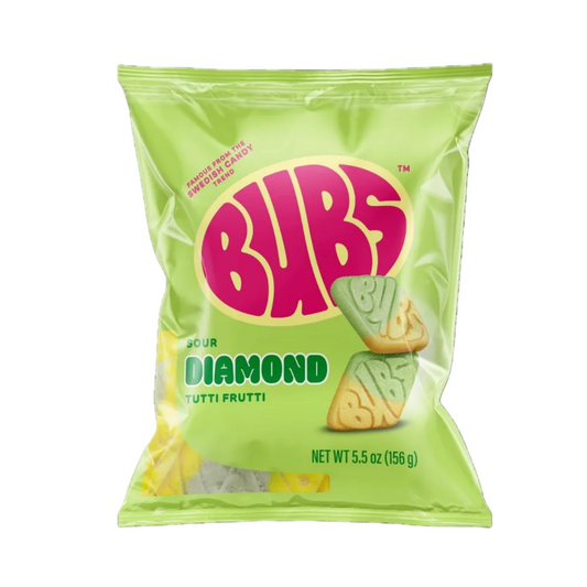 BUBS SOUR DIAMOND TUTTI FRUTTI S SWEDISH CANDY