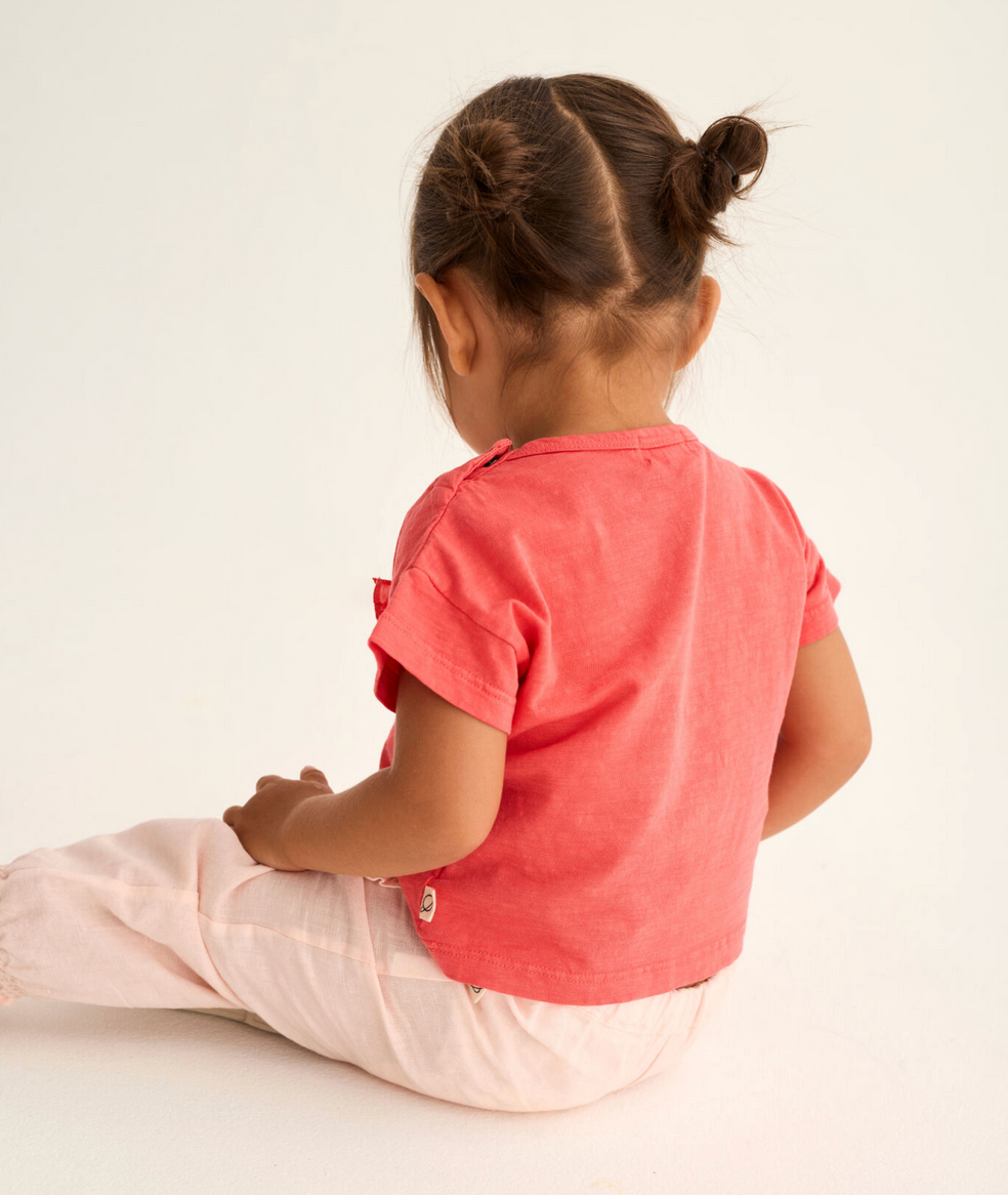 BRISAS TOMATO RED SLUB BABY T SHIRT