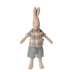 MAILEG RABBIT SIZE 1  - CLASSIC PLAID STRIPE & SHORTS