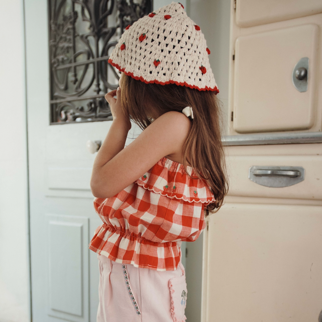 BRODEE CARREAU BLOSUE - VICHY RED