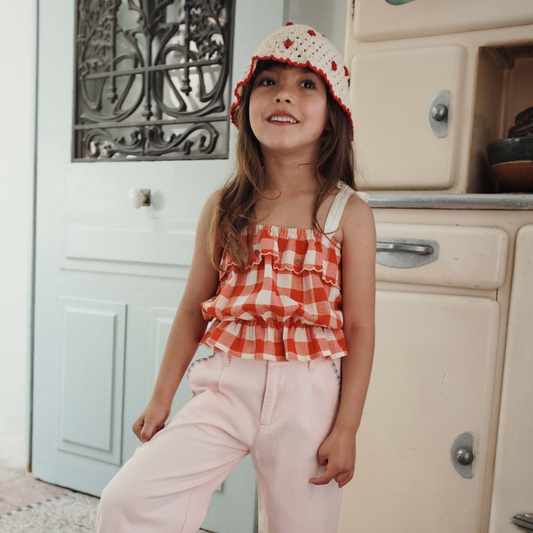 BRODEE CARREAU BLOSUE - VICHY RED