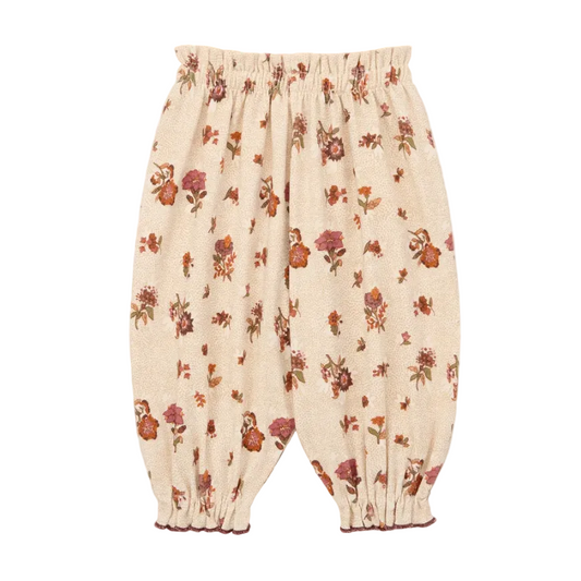 BABY BALLON PANT. -STRING ANTIQUE ROSE