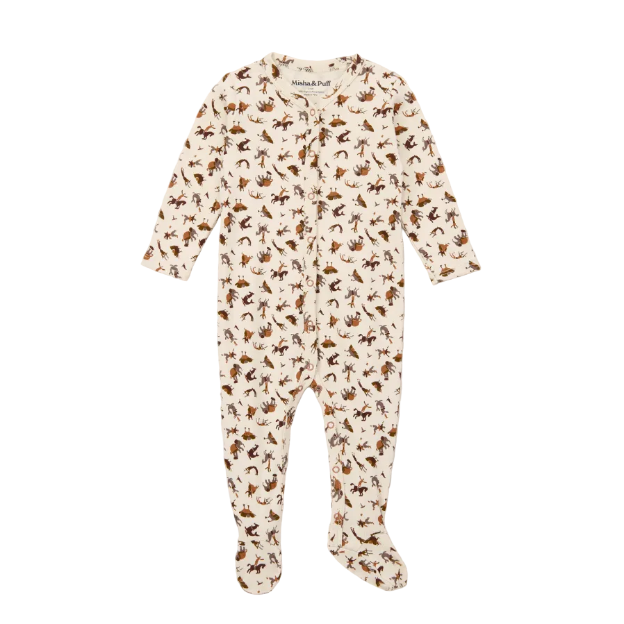 BABY FOOTED ONE-PIECE ONESIE - STRING CIRCUS