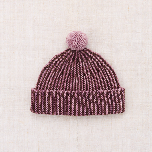 STRATA GARTER HAT - ANTIQUE ROSE