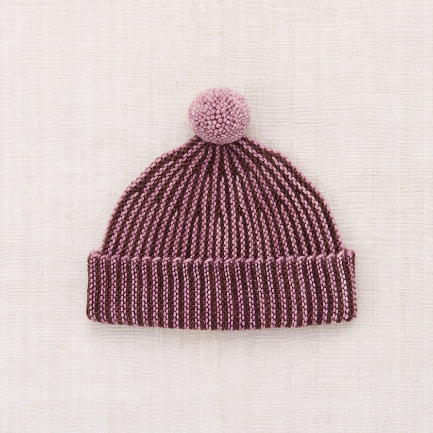 STRATA GARTER HAT - ANTIQUE ROSE