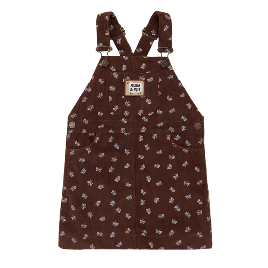 CORDUROY JUMPER DRESS - DARK ROAST MARIPOSA
