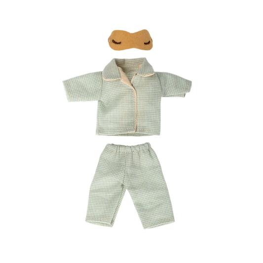 DAD MOUSE PAJAMAS - MINT/SAND