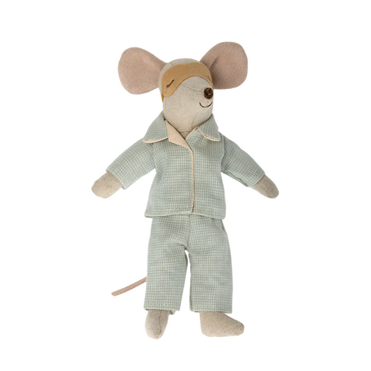 DAD MOUSE PAJAMAS - MINT/SAND