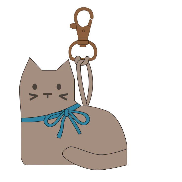 KITTEN BAG CHARM - BRUT