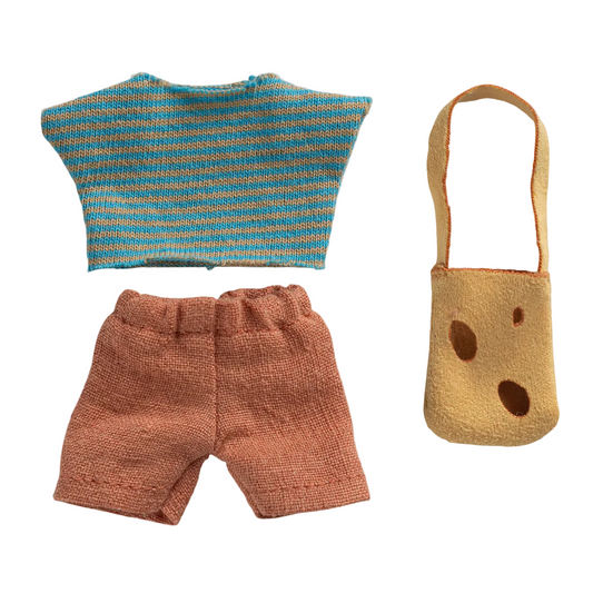 LITTLE BROTHER MOUSE CLOTHING SET - CORAL