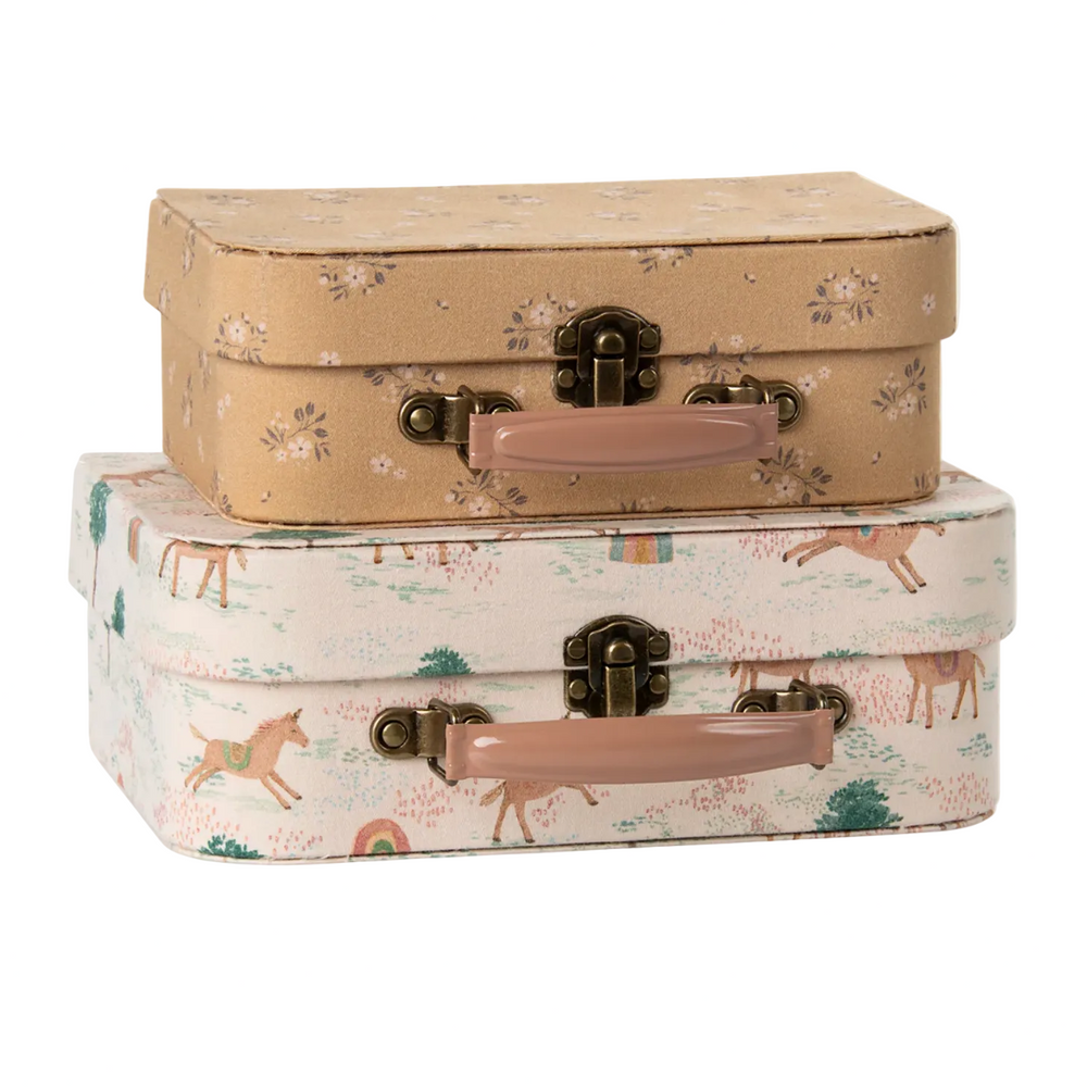 MAILEG UNICORN AND BERRIES FABRIC SUITCASE - 2 PCS SET