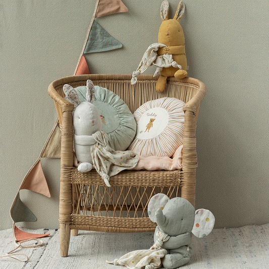 LULLABY BUNNY STUFFED ANIMAL - DUSTY YELLOW