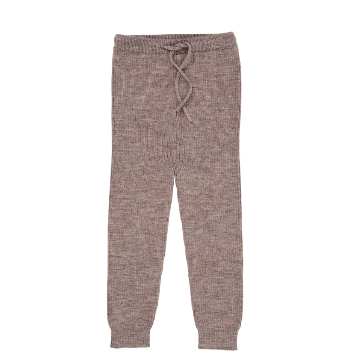 MERINO CLASSIC RIB LEGGINGS - NATURAL MELANGE