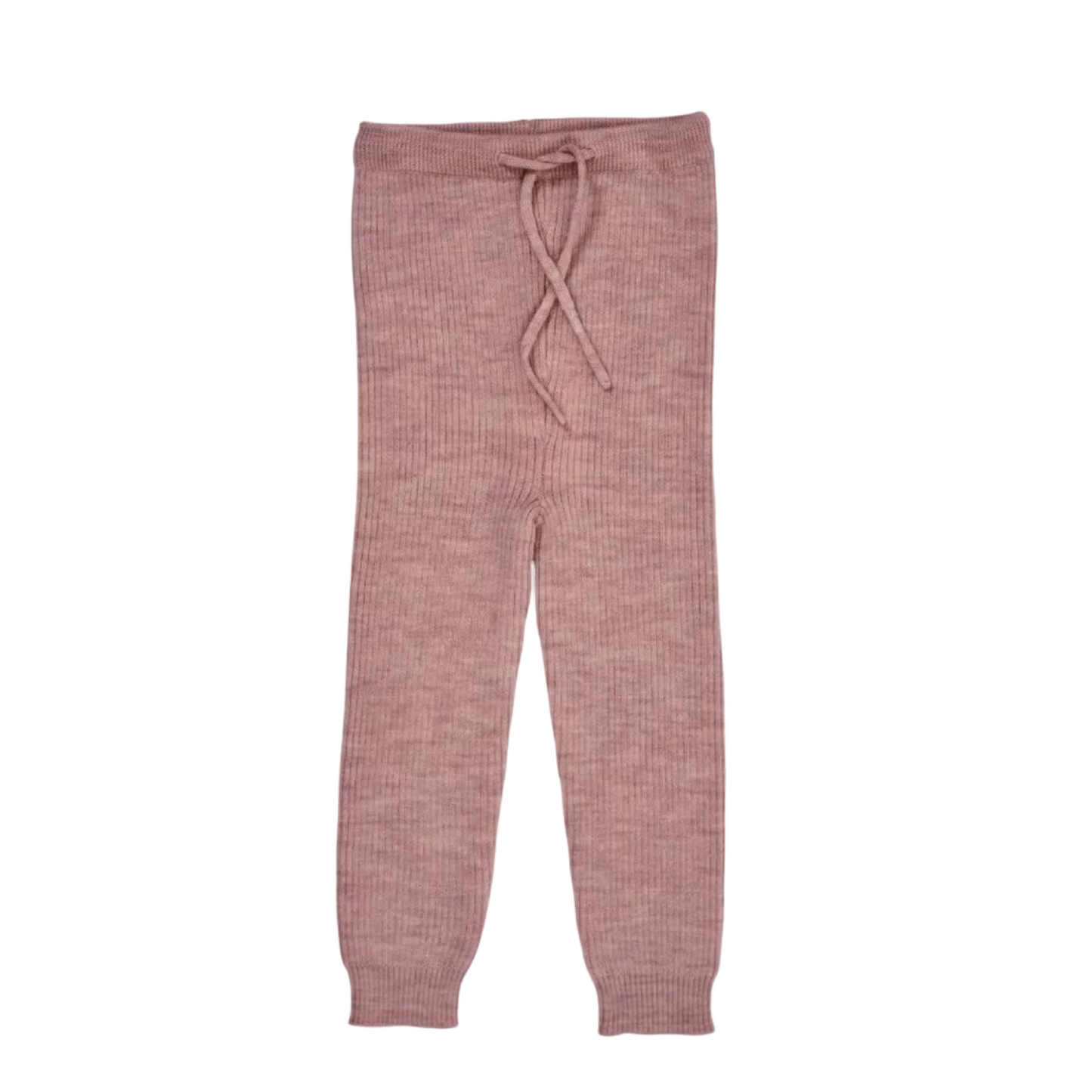 MERINO CLASSIC RIB LEGGINGS - TEA ROSE