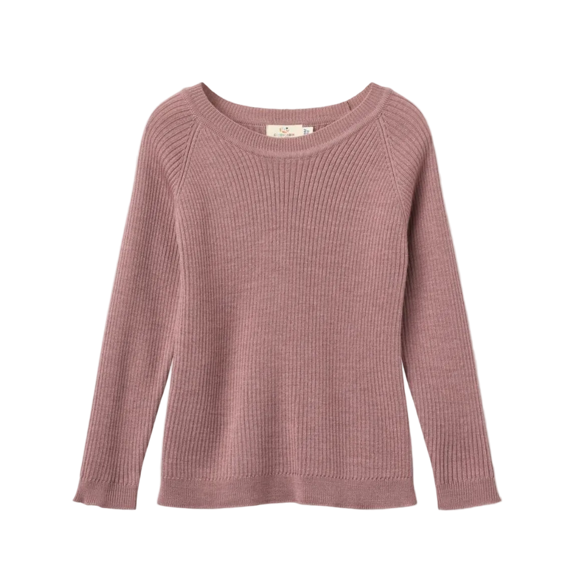 MERINO CLASSIC RIB TEE - WINTER ROSE