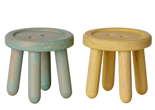STOOL SET, MOUSE - MINT/YELLOW
