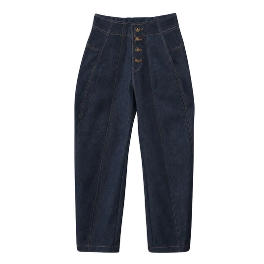 ALDOUS BARREL LEG JEANS - INDIGO