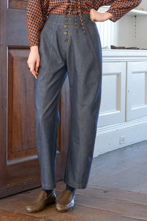 ALDOUS BARREL LEG JEANS - INDIGO