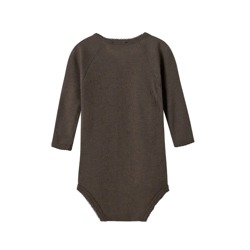 BELITA NOOS POINTELLE ONESIE - CHOCOLATE
