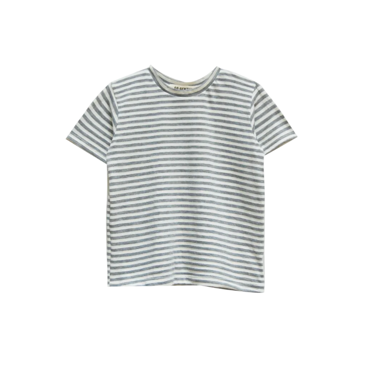ORGANIC STRIPED GRAY TEE