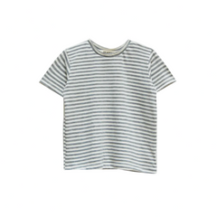 ORGANIC STRIPED GRAY TEE