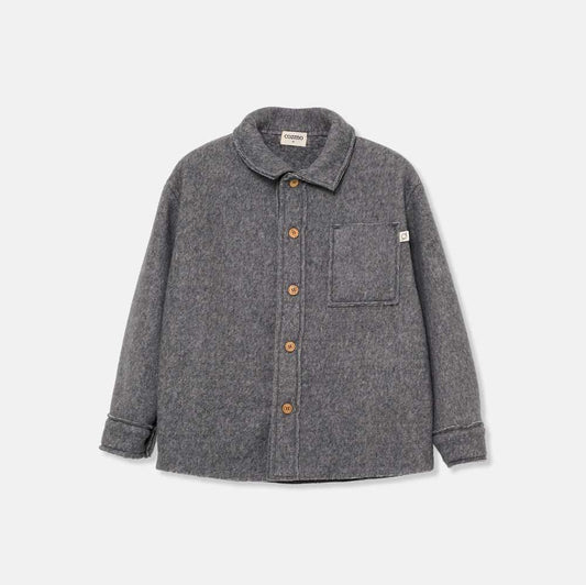 TED MELANGE FLEECE SHIRT JACKET